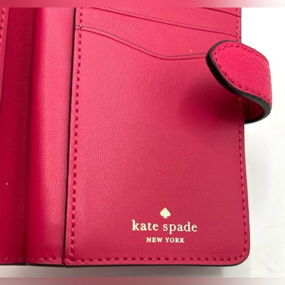 Kate Spade Staci Pebbled Leather Medium Compact Bifold Wallet - Picture 13 of 13